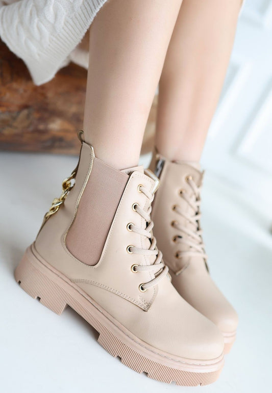 Harte Nude Cilt Bağcıklı Bot