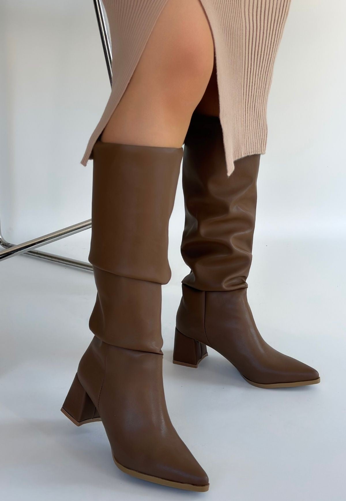 Pitay Vizon Cilt Topuklu Çizme