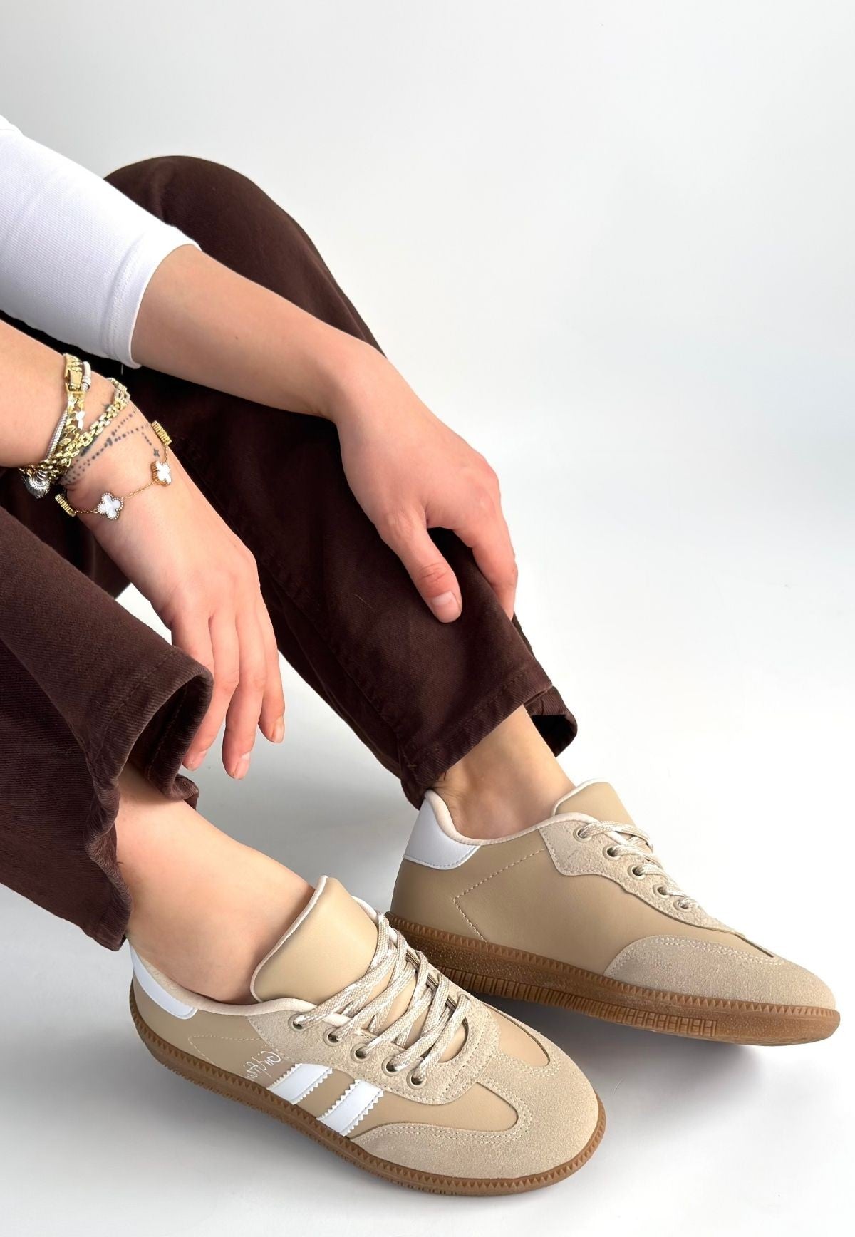 Zerti Bej Cilt Bağcıklı Spor Ayakkabı